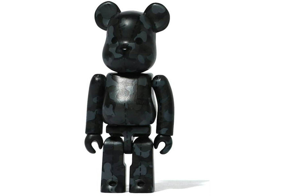Bearbrick A Bathing Ape 28th Anniversary Camo #1 100% Black/Grey - view 1