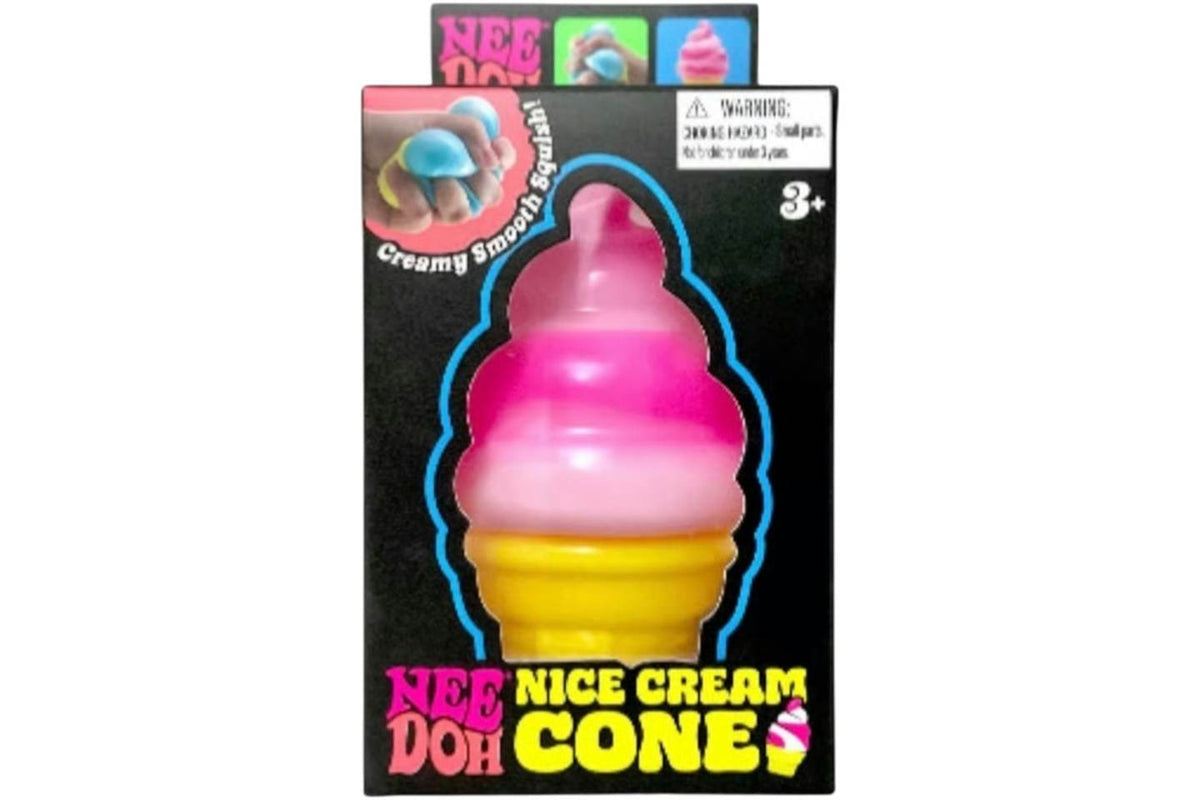 NeeDoh Nice Cream Ice Cream Cone Squishy Fidget Toy Pink