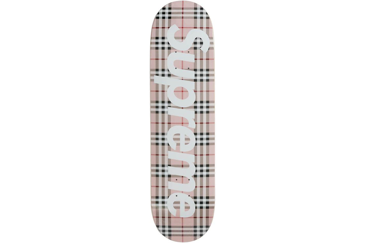 Supreme Burberry Skateboard Deck Pink